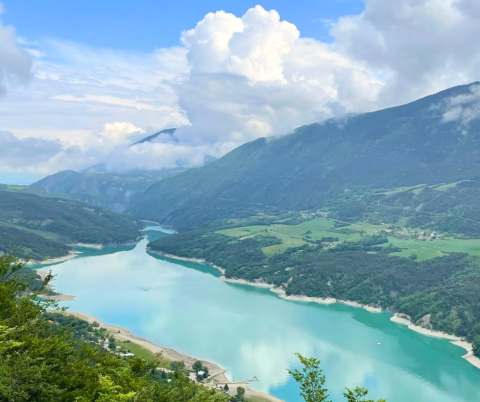 vue sur le lac de montheynard